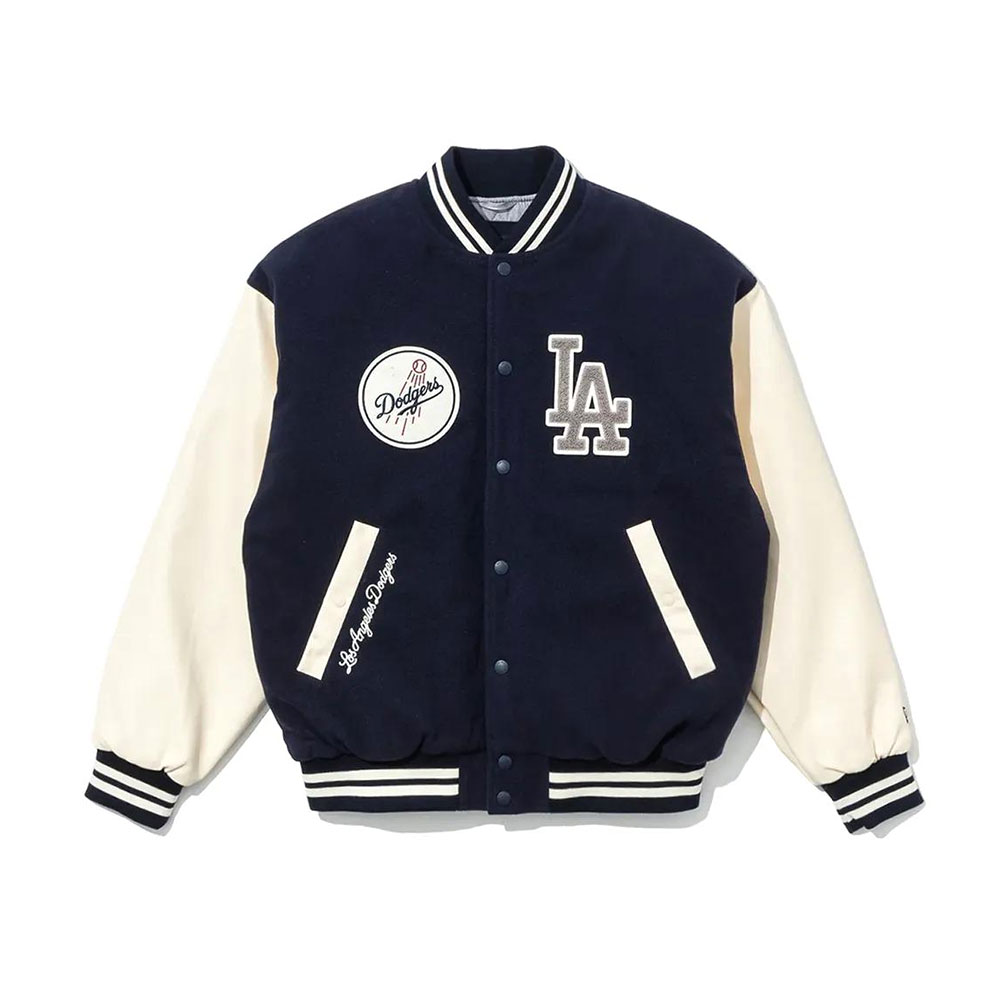 Los Angeles Dodgers Varsity Wool with Leather Sleeves Jacket