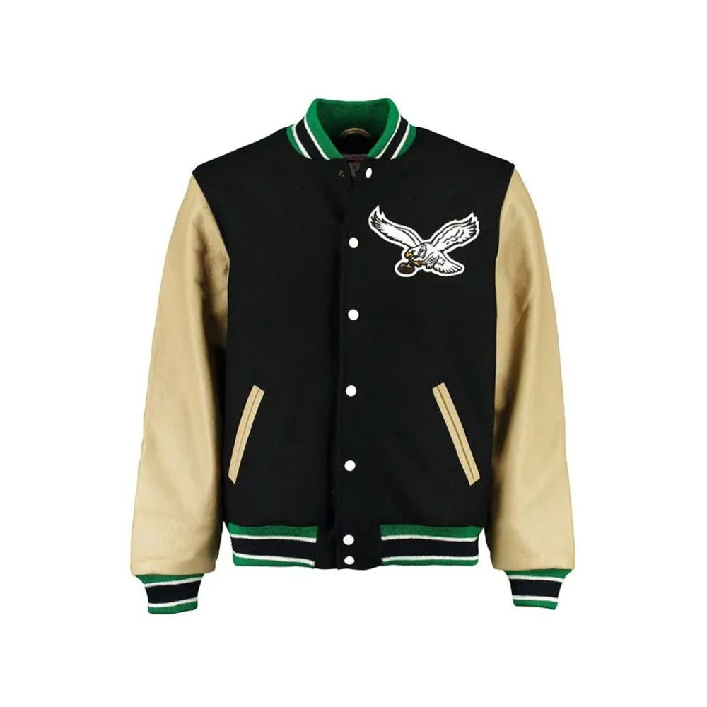 Kevin Hart Philadelphia Eagles Full-Snap Varsity Jacket – Wool & Leather Sleeves