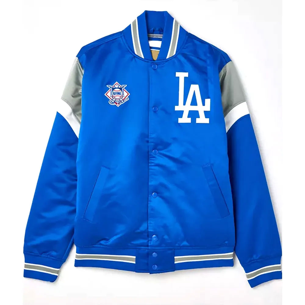 Los Angeles Dodgers Heavyweight Royal Blue Varsity Satin Jacket