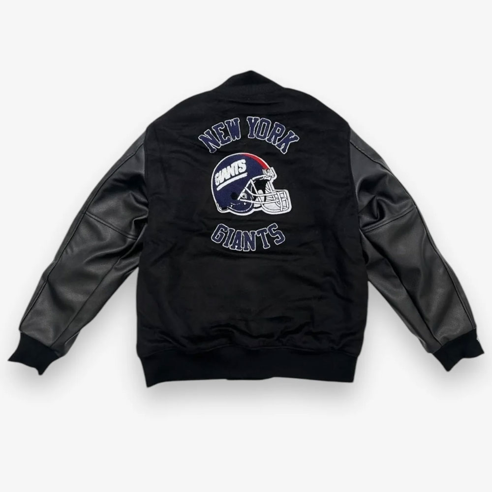 Classic Look Leather Sleeve Varsity Wool with Leather Sleeves Jacket