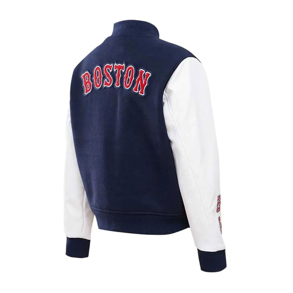 Boston Team Players Wool & Leather Varsity Jacket
