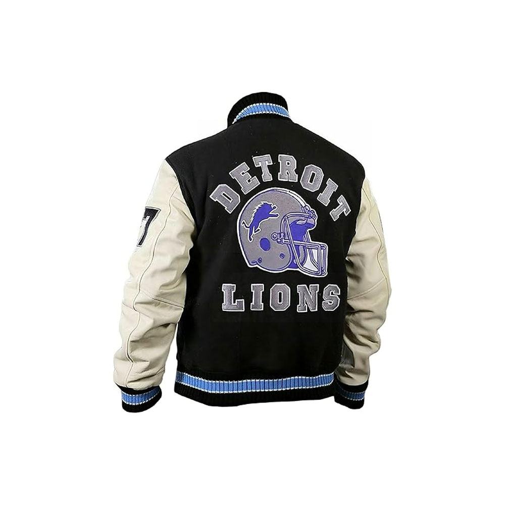 Axel Foley Beverly Hills Cop Detroit Lions Varsity Jacket – Wool & Leather Sleeves