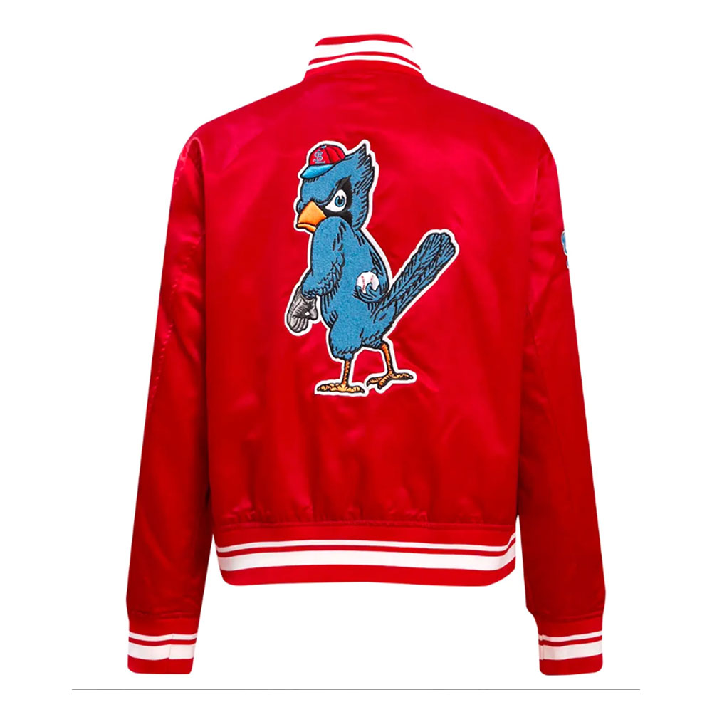 Retro St. Louis Cardinals Classic Rib Full-Snap Satin Bomber Jacket