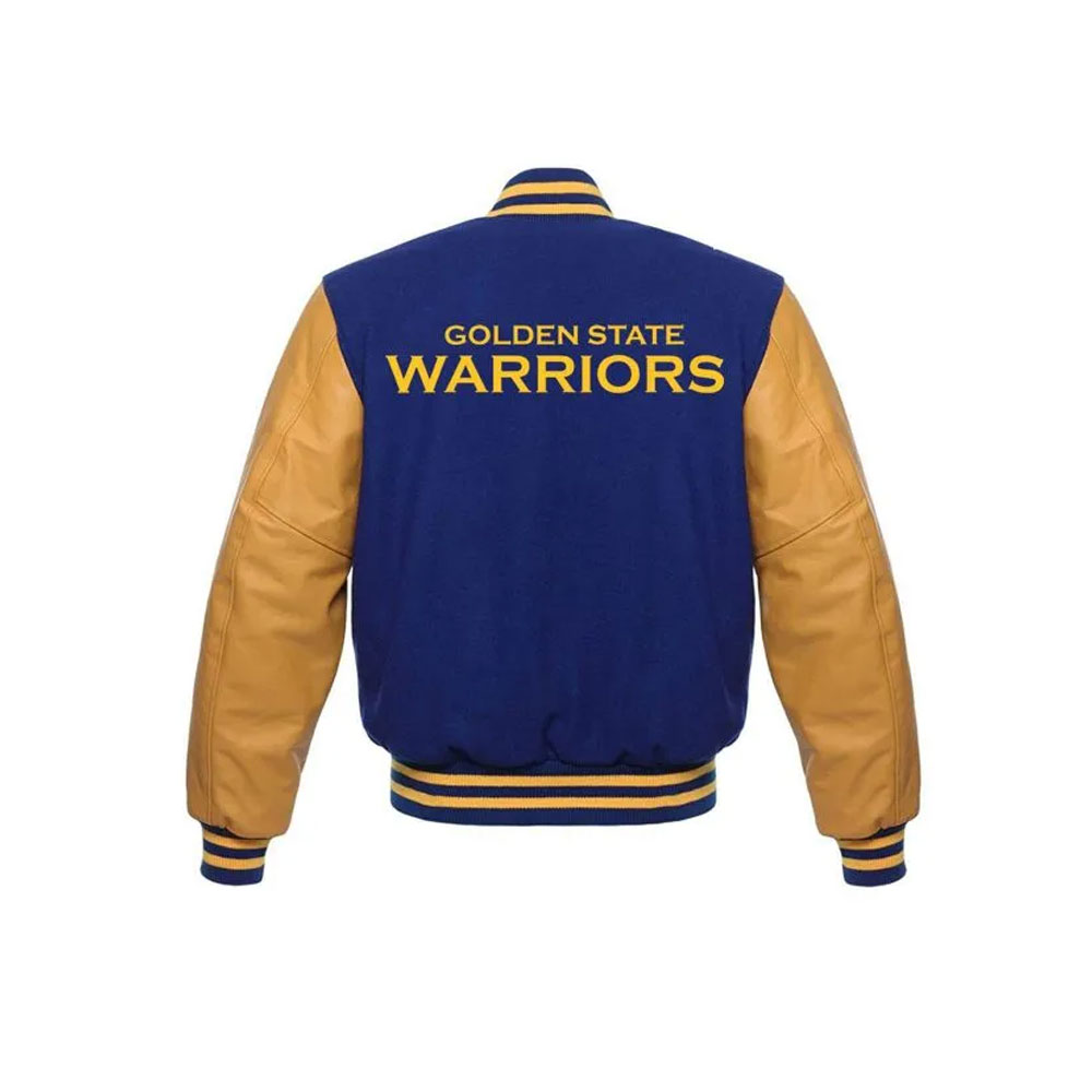 Golden State Warriors Varsity Jacket – Wool & Leather Sleeves
