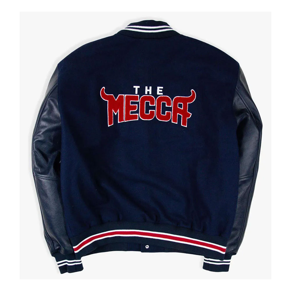 The Mecca Motto 3.0 Howard University Varsity Wool with Leather Sleeves Jacket