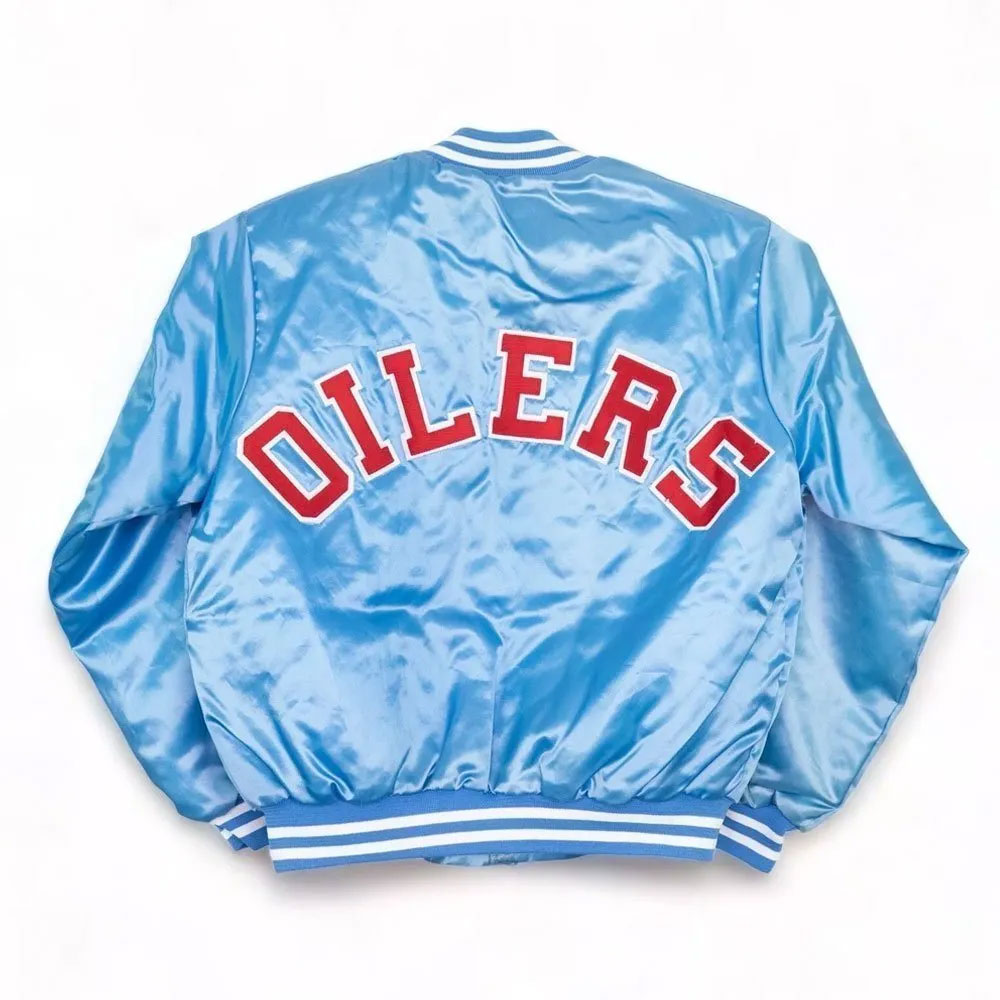 Professional American football Team Houston Oilers Varsity Satin Jacket