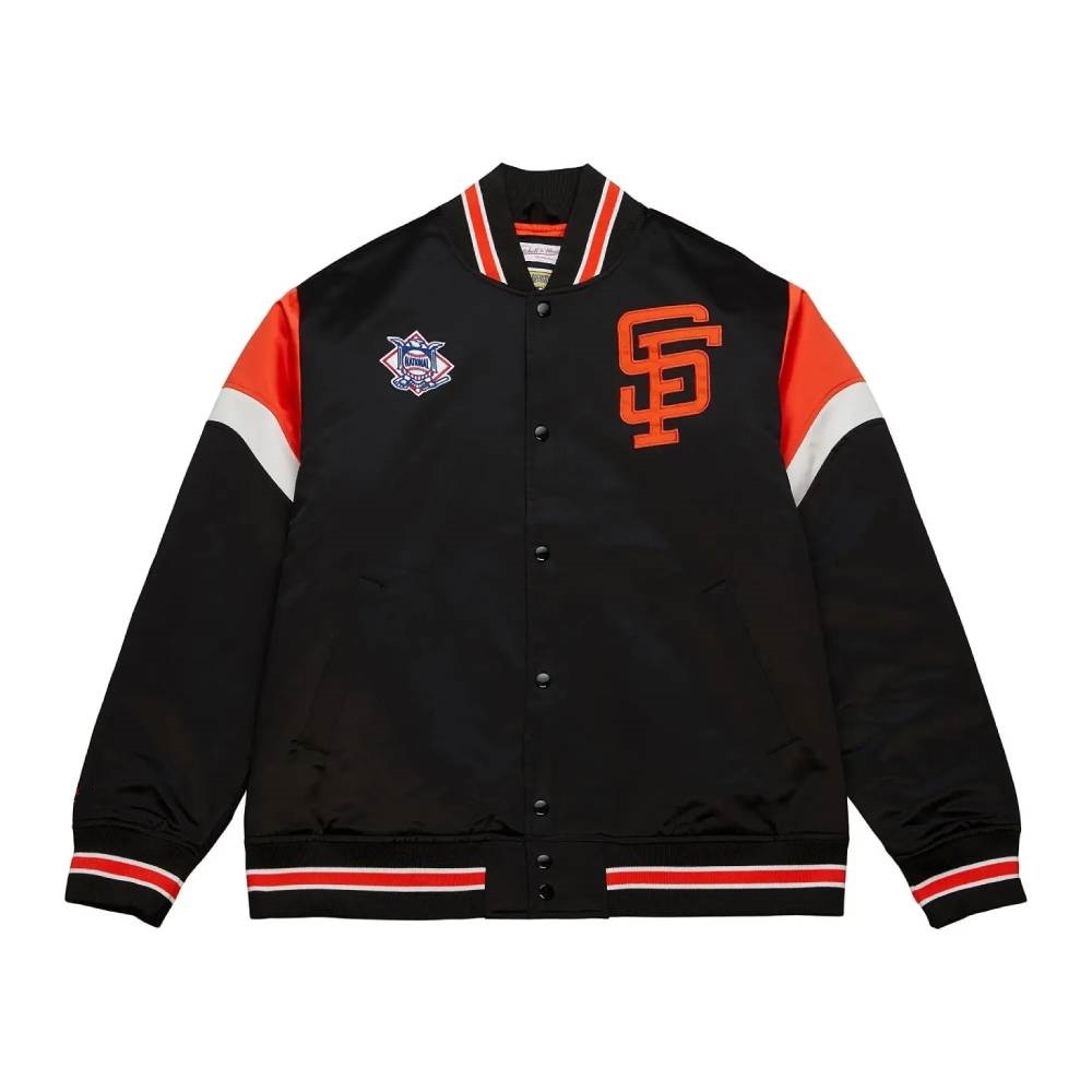 San Francisco Giants Home Game Black Satin Bomber Jacket