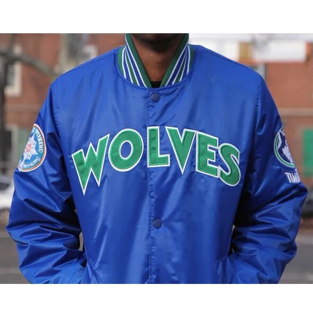 Blue Minnesota Timberwolves All Star Weekend Satin Jacket