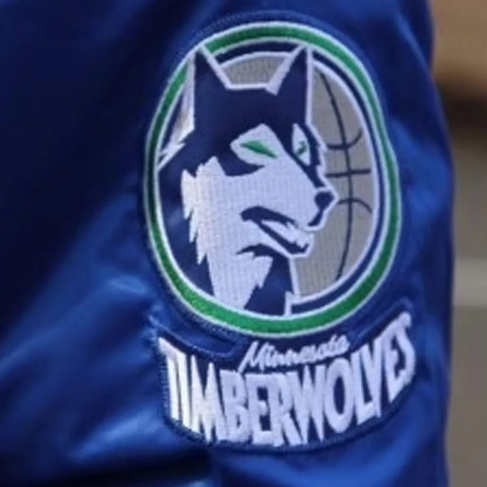 Blue Minnesota Timberwolves All Star Weekend Satin Jacket - Image 4