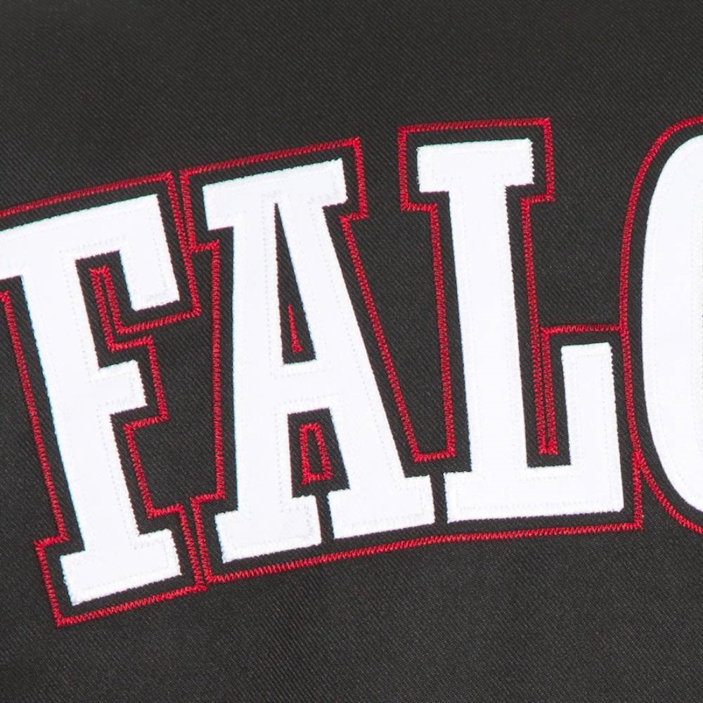 Atlanta Falcons Embroidered Wool Varsity Full-Snap Black Jacket - Image 5