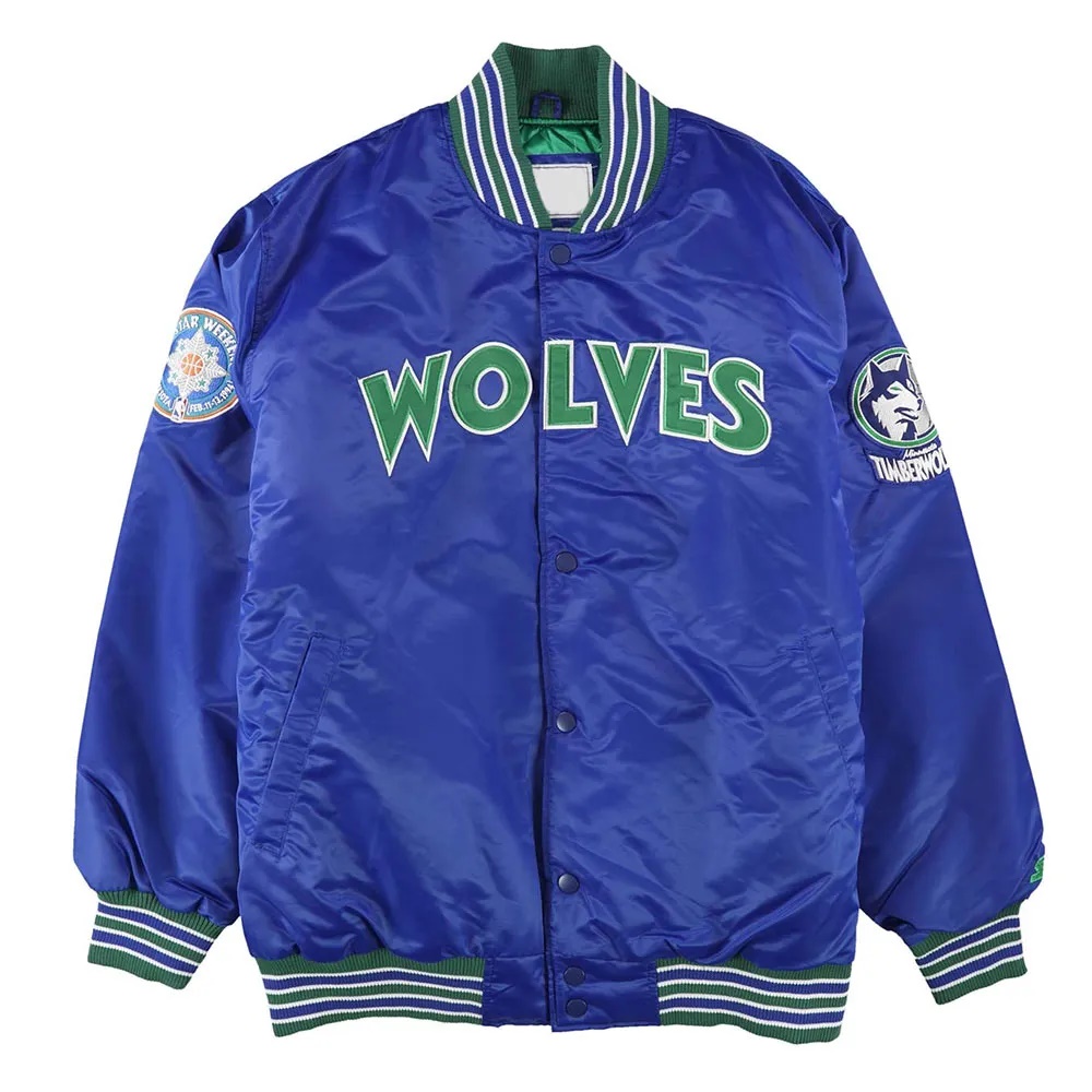 Blue Minnesota Timberwolves All Star Weekend Satin Jacket