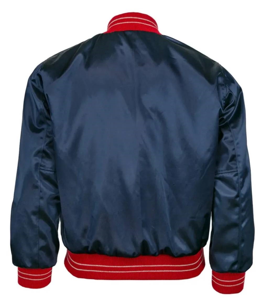 Philadelphia Phillies 1937 Blue Satin Vintage Bomber Varsity Jacket - Image 2