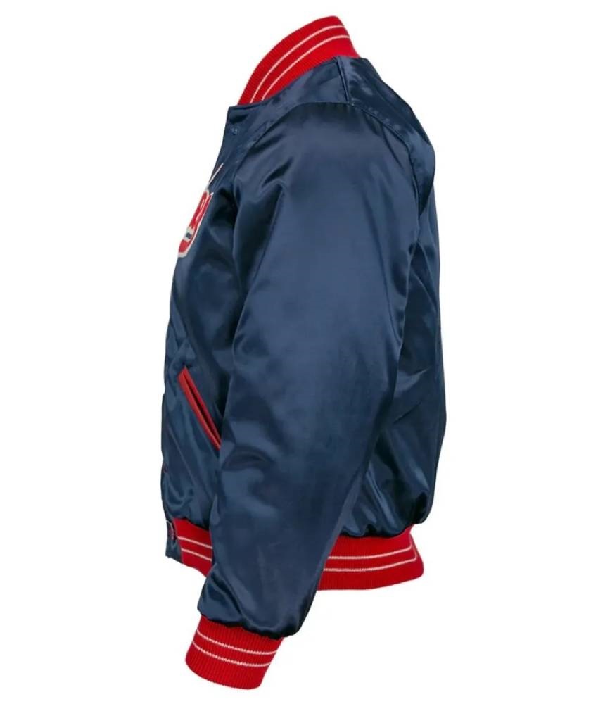 Philadelphia Phillies 1937 Blue Satin Vintage Bomber Varsity Jacket - Image 3