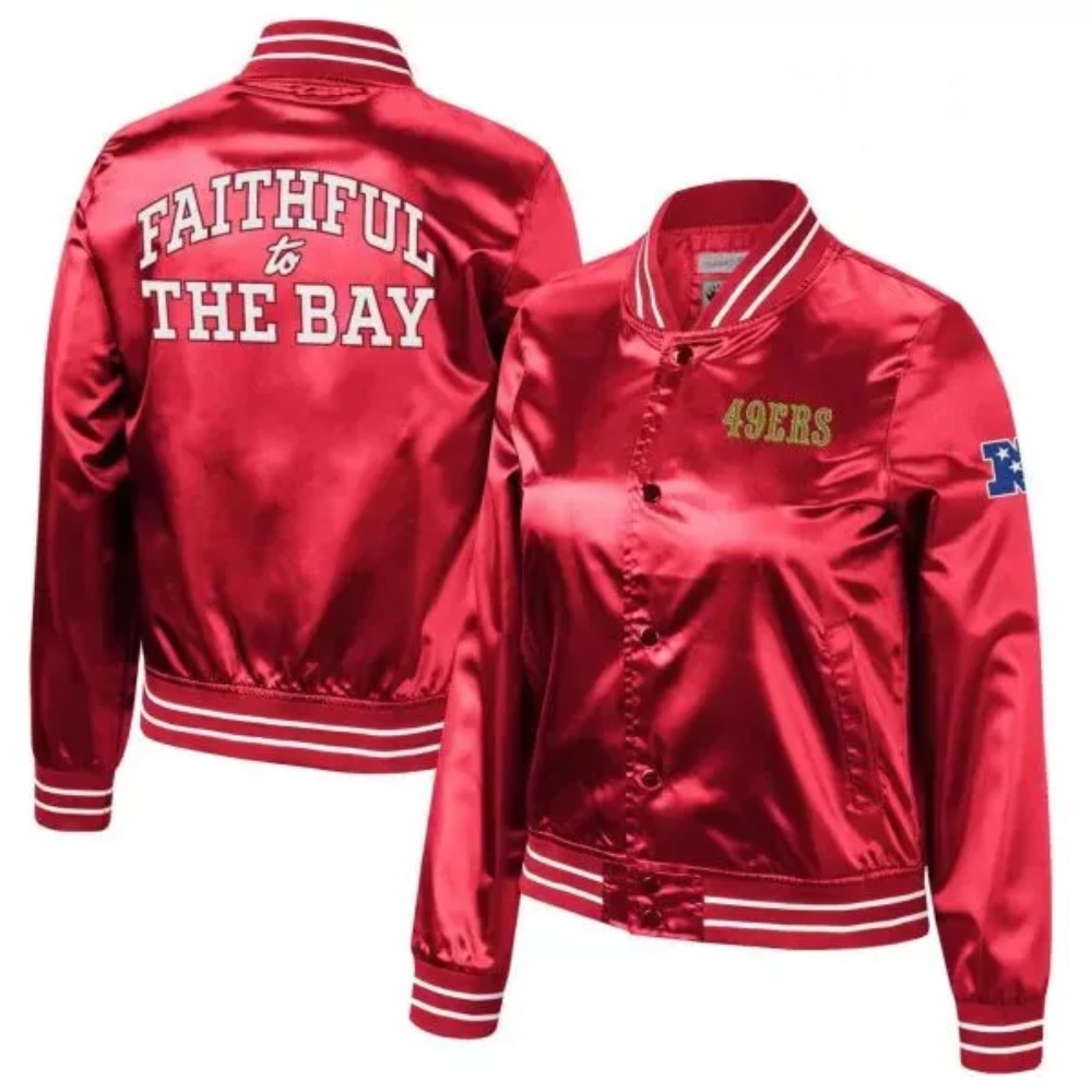 Faithful To The Bay San Francisco 49ers Red Satin Jacket