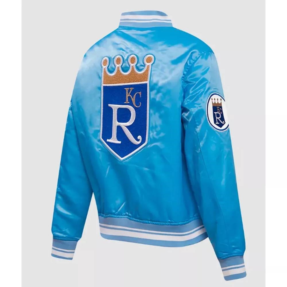Retro Kansas City Royals Classic Rib Full-Snap Satin Jacket - Image 4