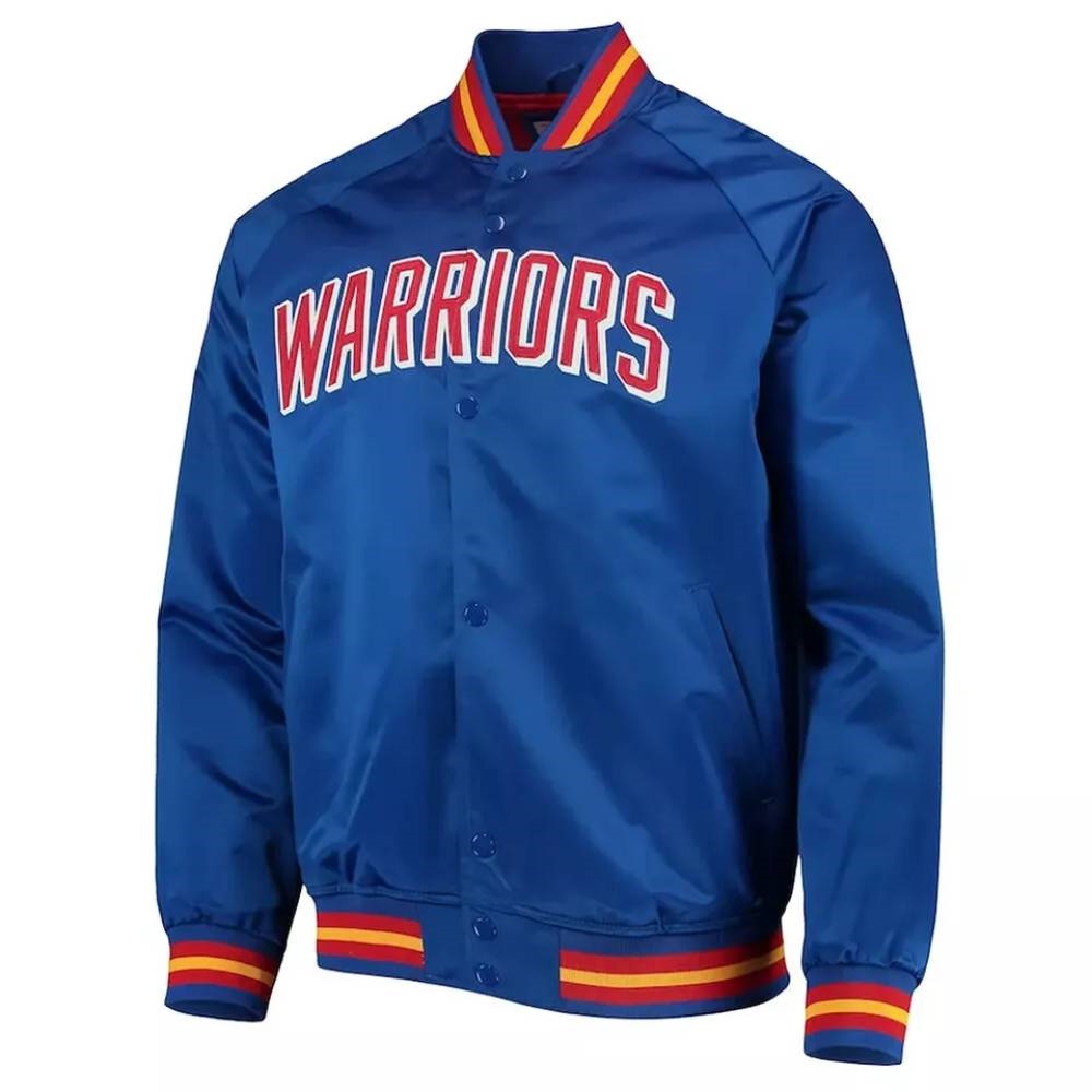 Royal 75th Anniversary San Francisco Warriors Satin Full-Snap Jacket