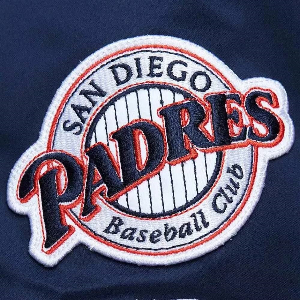 Navy Vintage Logo San Diego Padres Satin Jacket - Image 3