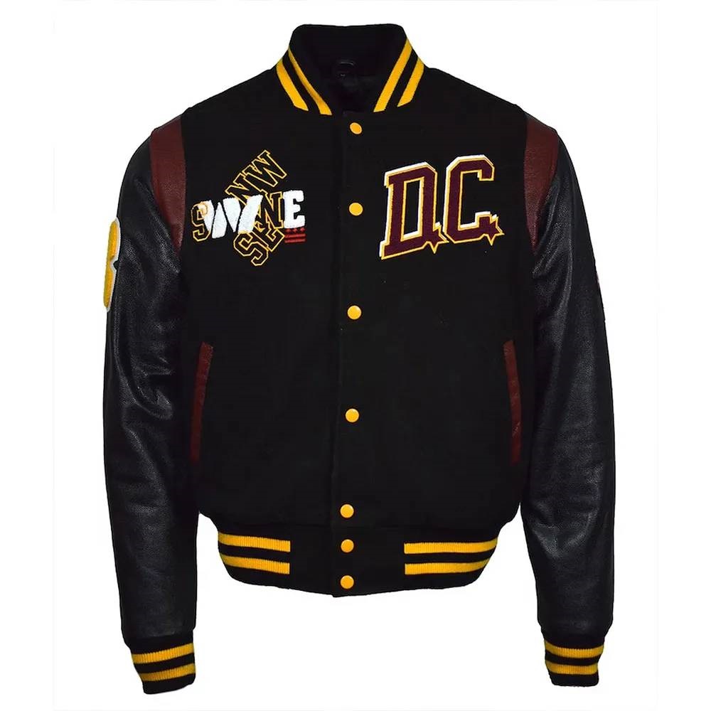 90th Anniversary Washington Commanders DC black proper Varsity Jacket