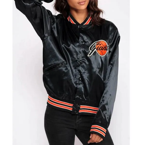 80s San Francisco Giants Black Satin Jacket