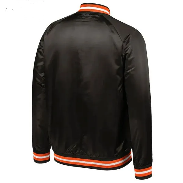 San Francisco Giants Italic Black Satin Jacket - Image 3