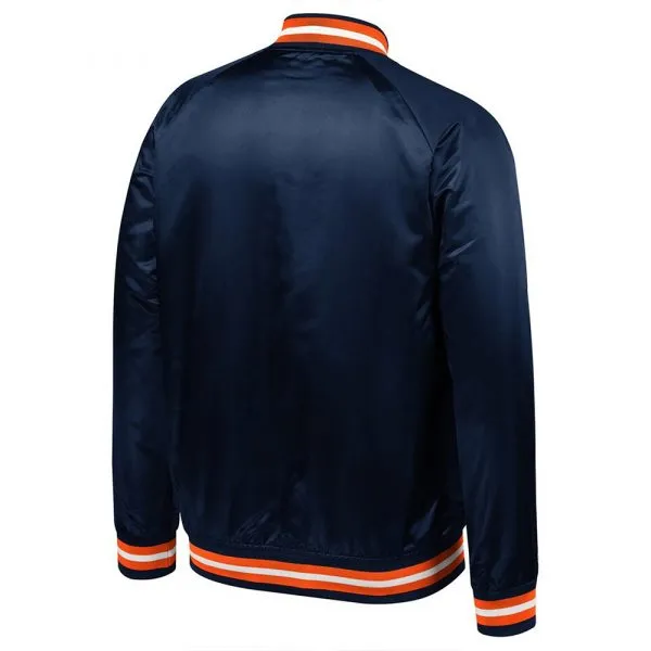 Detroit Tigers Bomber Navy Satin Jacket - Image 3
