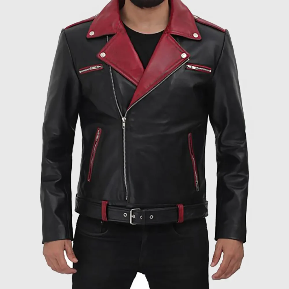 Men’s Black Biker Leather Jacket