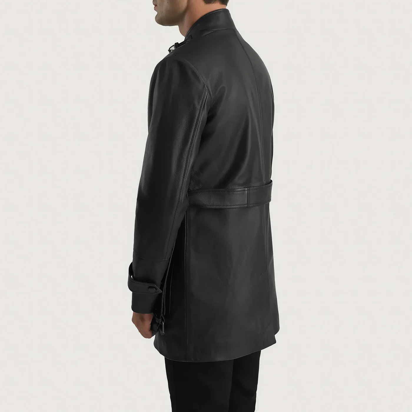 Dolf Black Leather Jacket - Image 2