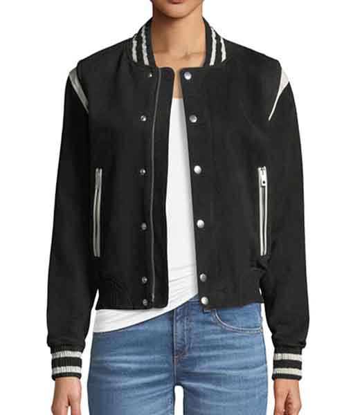 Women’s Black Fleece Bomber Jacket